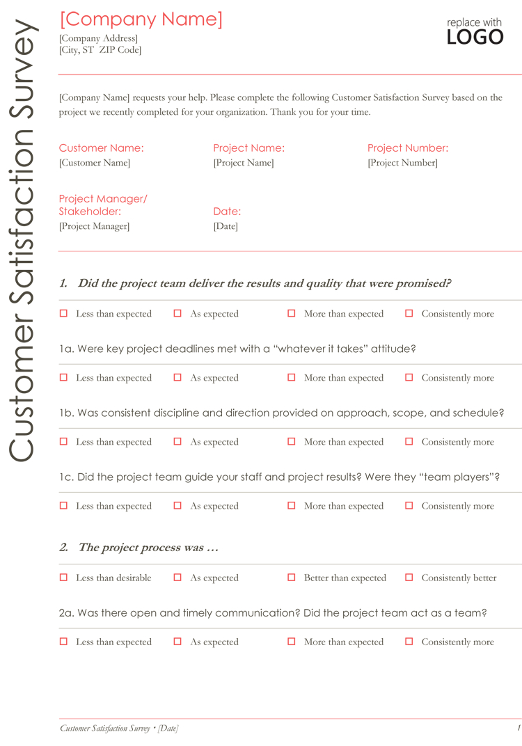 Customer Satisfaction Survey Template And Samples With Regard To Customer Satisfaction Report Template
