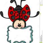 Cute Ladybug With Blank Label Sticker Stock Vector With Blank Ladybug Template