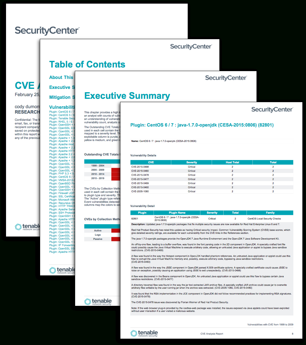 Cve Analysis Report – Sc Report Template | Tenable® For Information Security Report Template