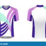 Cycling Jersey Vector Mockup. T Shirt Sport Design Template With Blank Cycling Jersey Template