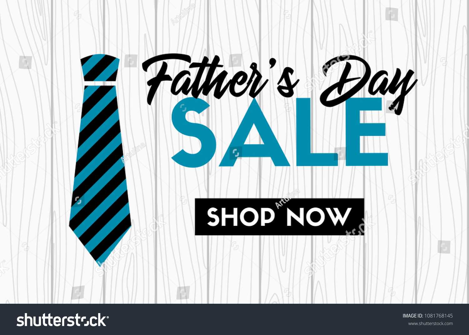 Стоковая Векторная Графика «Fathers Day Sale Vector Banner Intended For Tie Banner Template