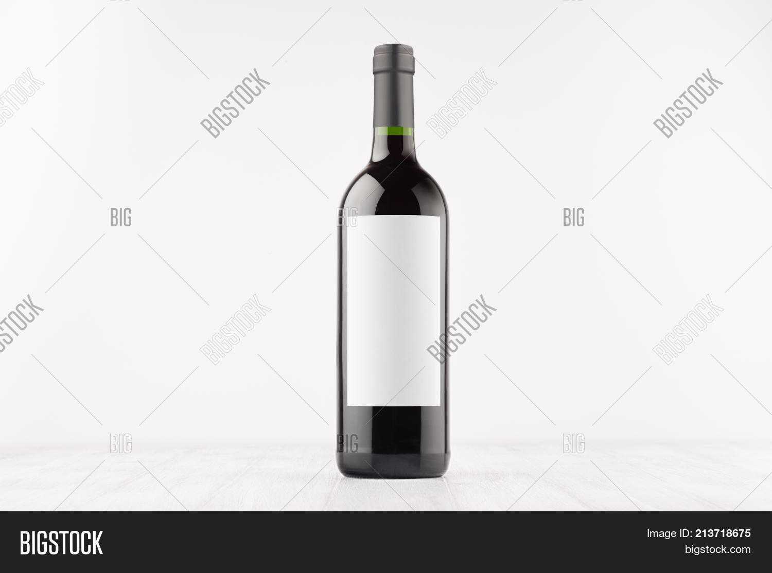 Dark Wine Bottle Blank Image & Photo (Free Trial) | Bigstock For Blank Wine Label Template