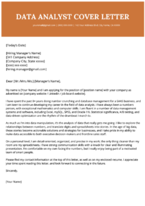 Data Analyst Cover Letter Example | Resume Genius in Report To Senior Management Template