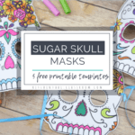 Day Of The Dead Masks  Free Printable Sugar Skull Masks Intended For Blank Sugar Skull Template