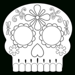 Day Of The Dead Masks Sugar Skulls Free Printable – Paper Within Blank Sugar Skull Template