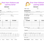 Daycare Infant Daily Report Template And Baby Log Forms regarding Daycare Infant Daily Report Template