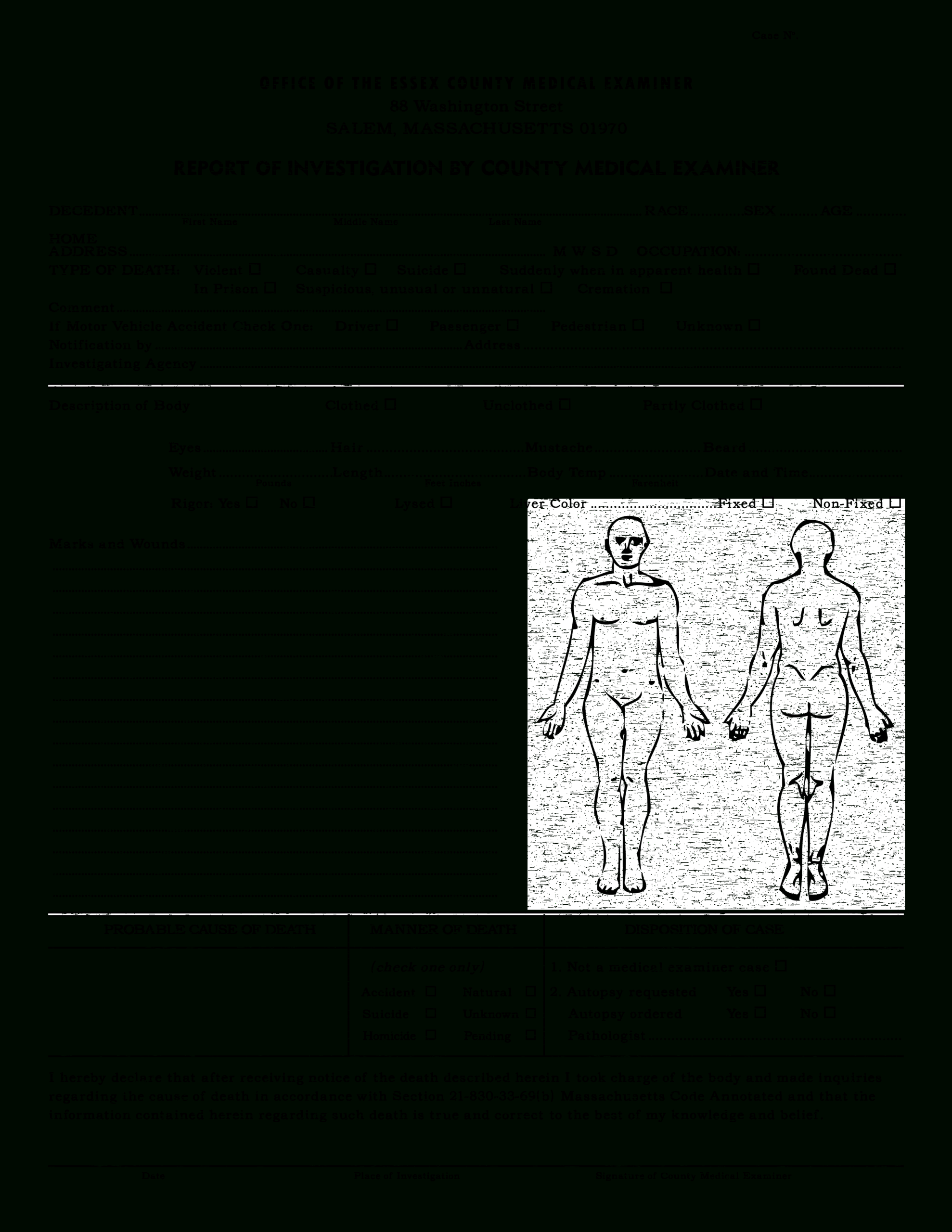 Death Clipart Autopsy, Death Autopsy Transparent Free For Throughout Autopsy Report Template