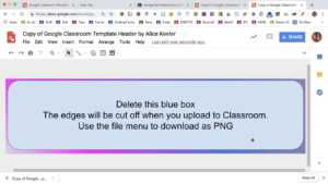 Design A Custom Google Classroom Header with Classroom Banner Template