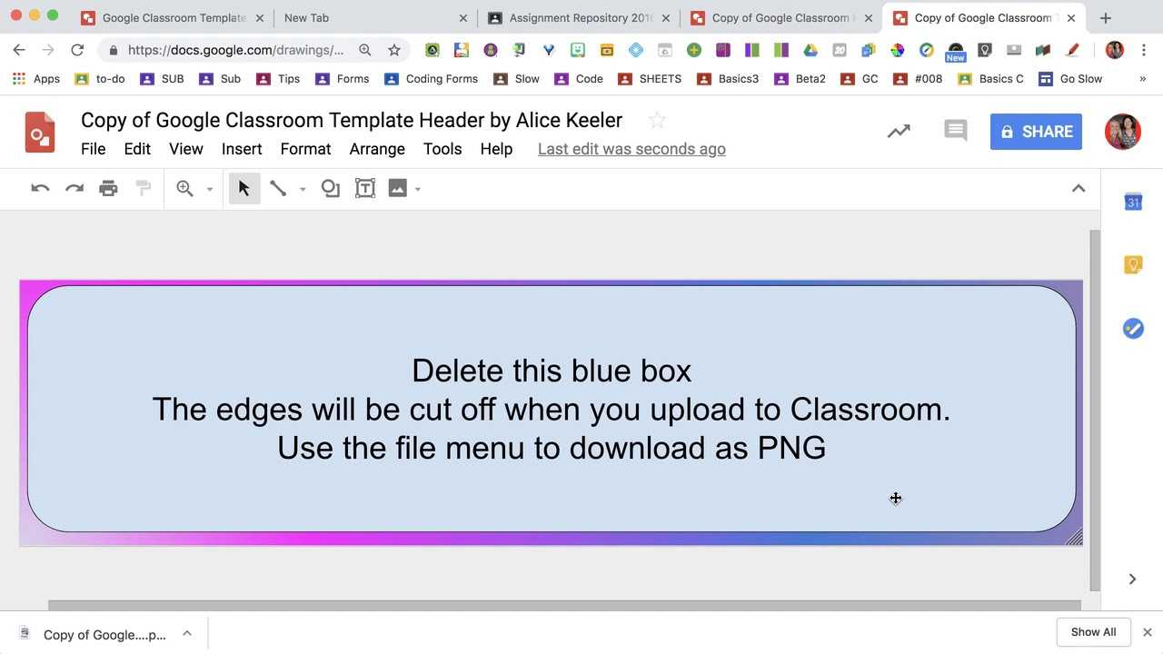 Design A Custom Google Classroom Header With Classroom Banner Template