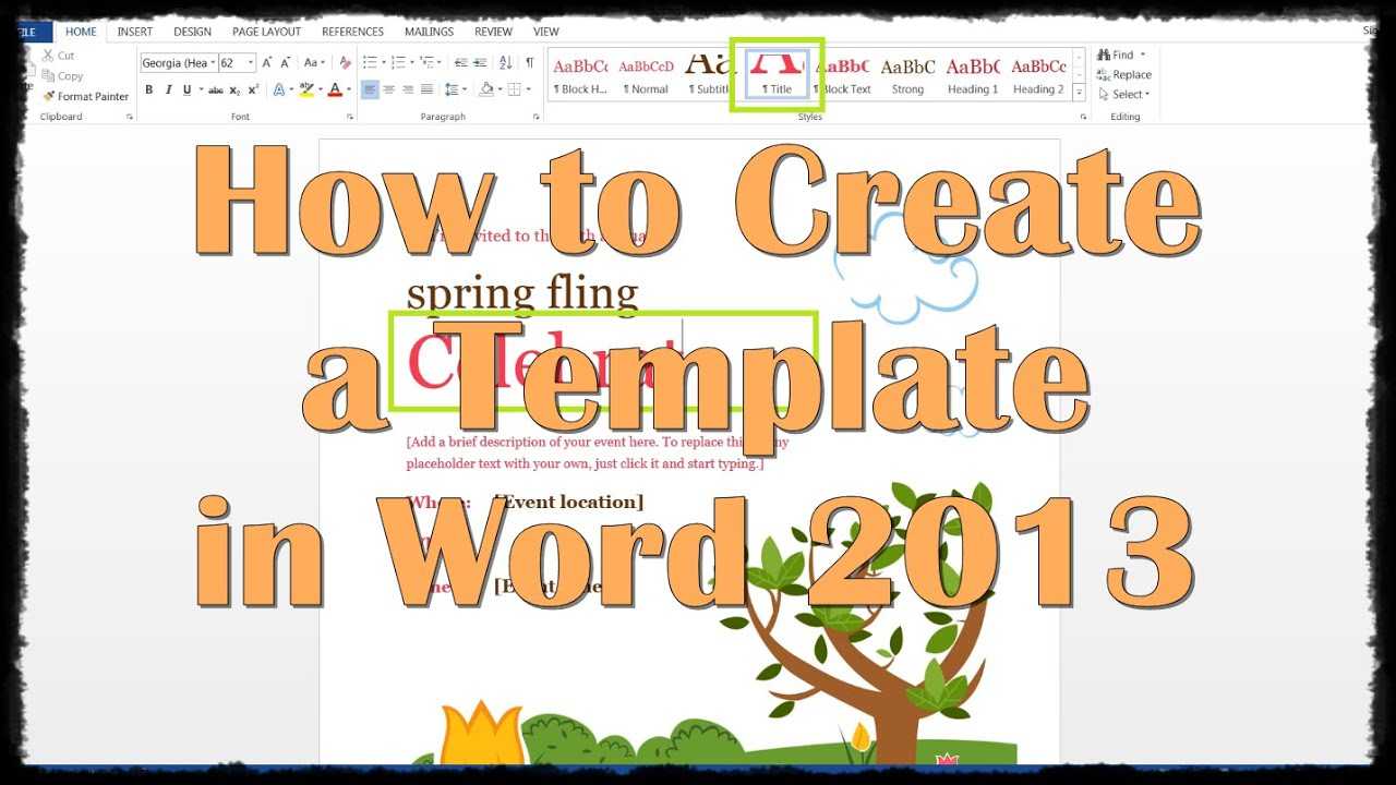 Design A Template In Word – Papele.alimentacionsegura In Creating Word Templates 2013