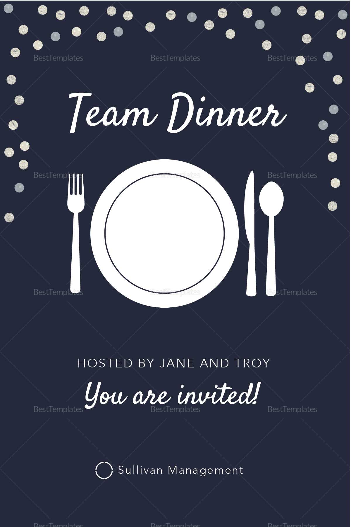 Dinner Invite Template – Barati.ald2014 For Free Dinner Invitation Templates For Word
