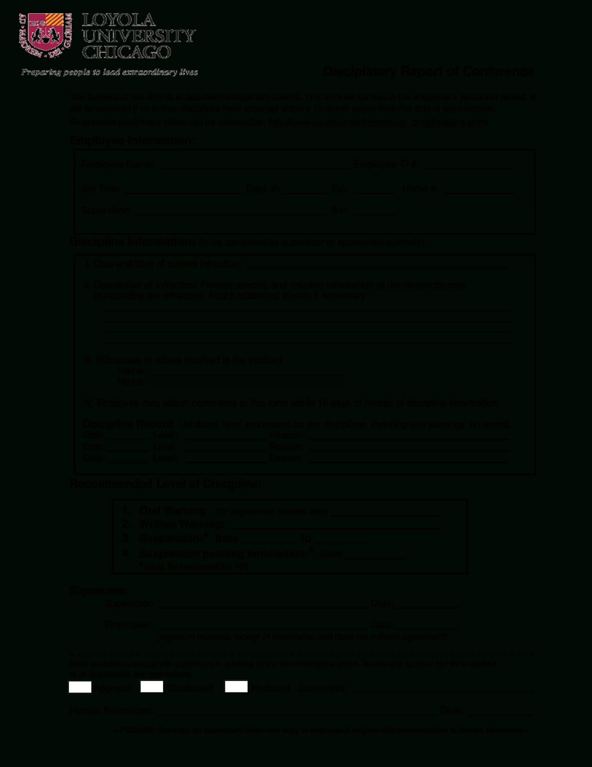 Disciplinary Report Of Conference | Templates At Intended For Conference Report Template