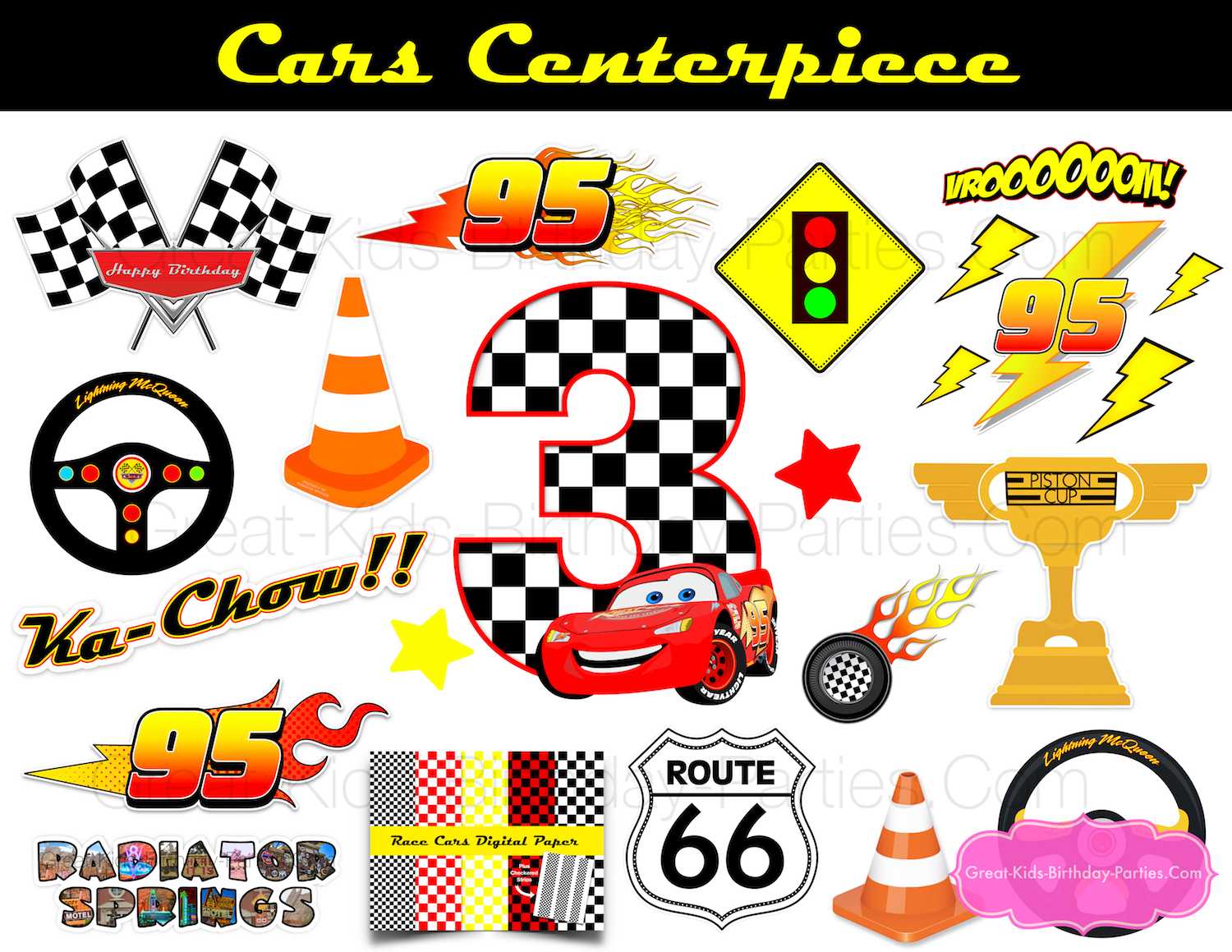 Disney Cars Birthday Party With Cars Birthday Banner Template