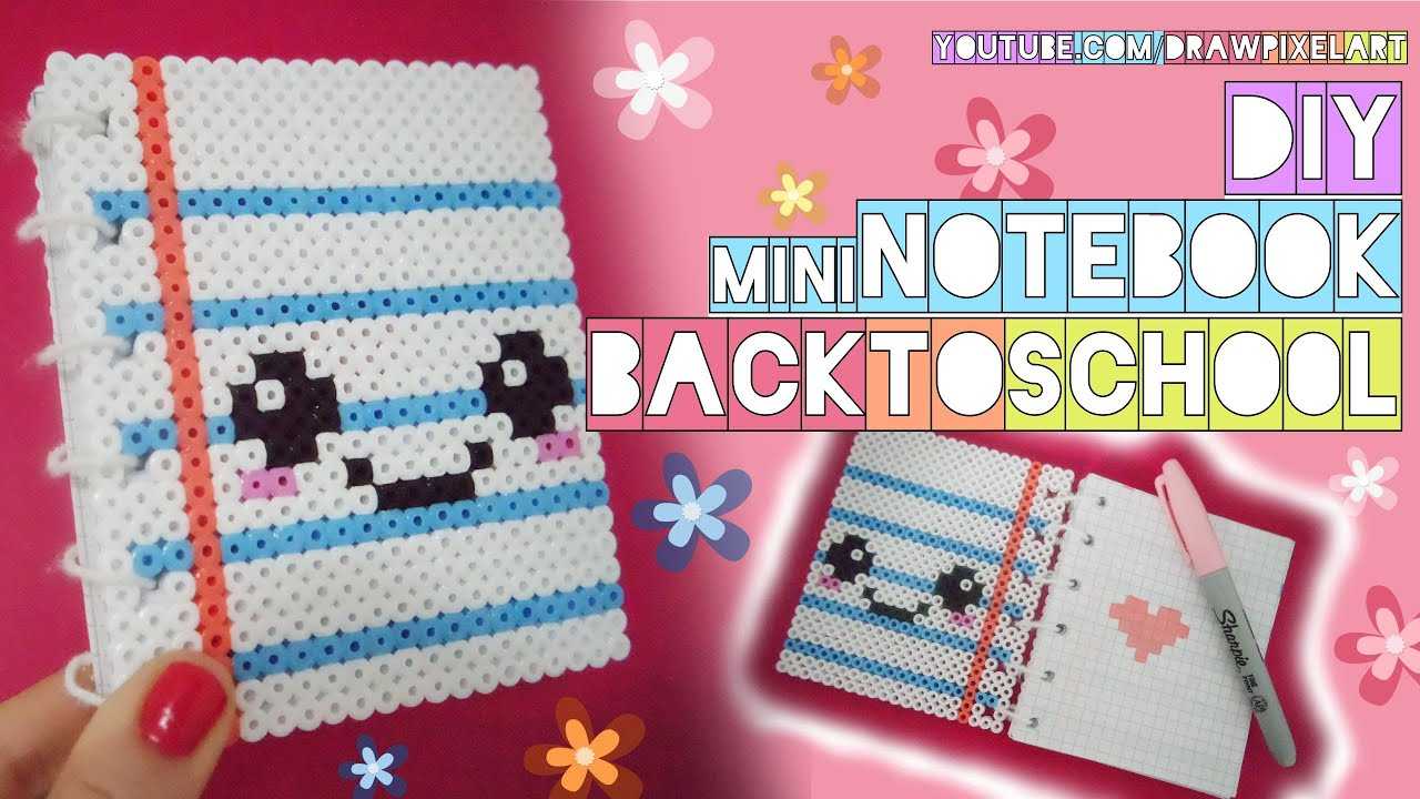 Diy Mini Notebook | Back To School | Easy Kawaii | Perler Hama Beads | Cute  Pixels | Draw Pixel Art Pertaining To Blank Perler Bead Template