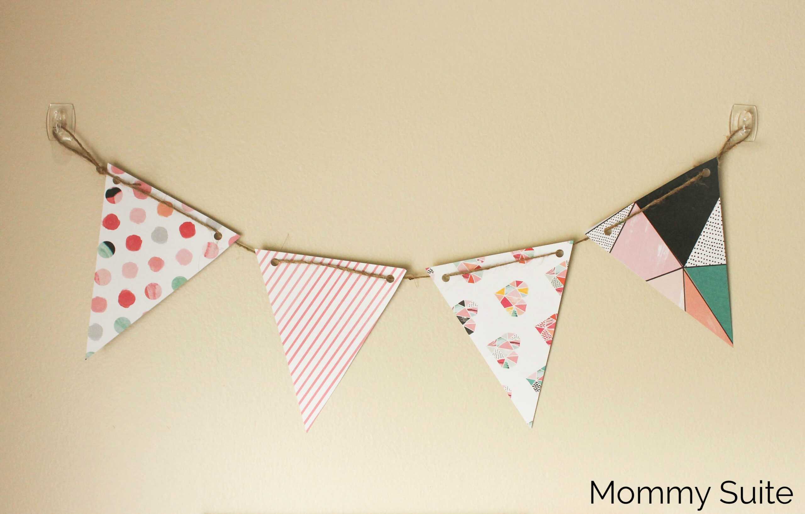 Diy Paper Pennant Banner (W/ Free Template) – Mommy Suite With Homemade Banner Template