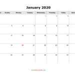 Download Blank Calendar 2020 (12 Pages, One Month Per Page Inside Blank One Month Calendar Template
