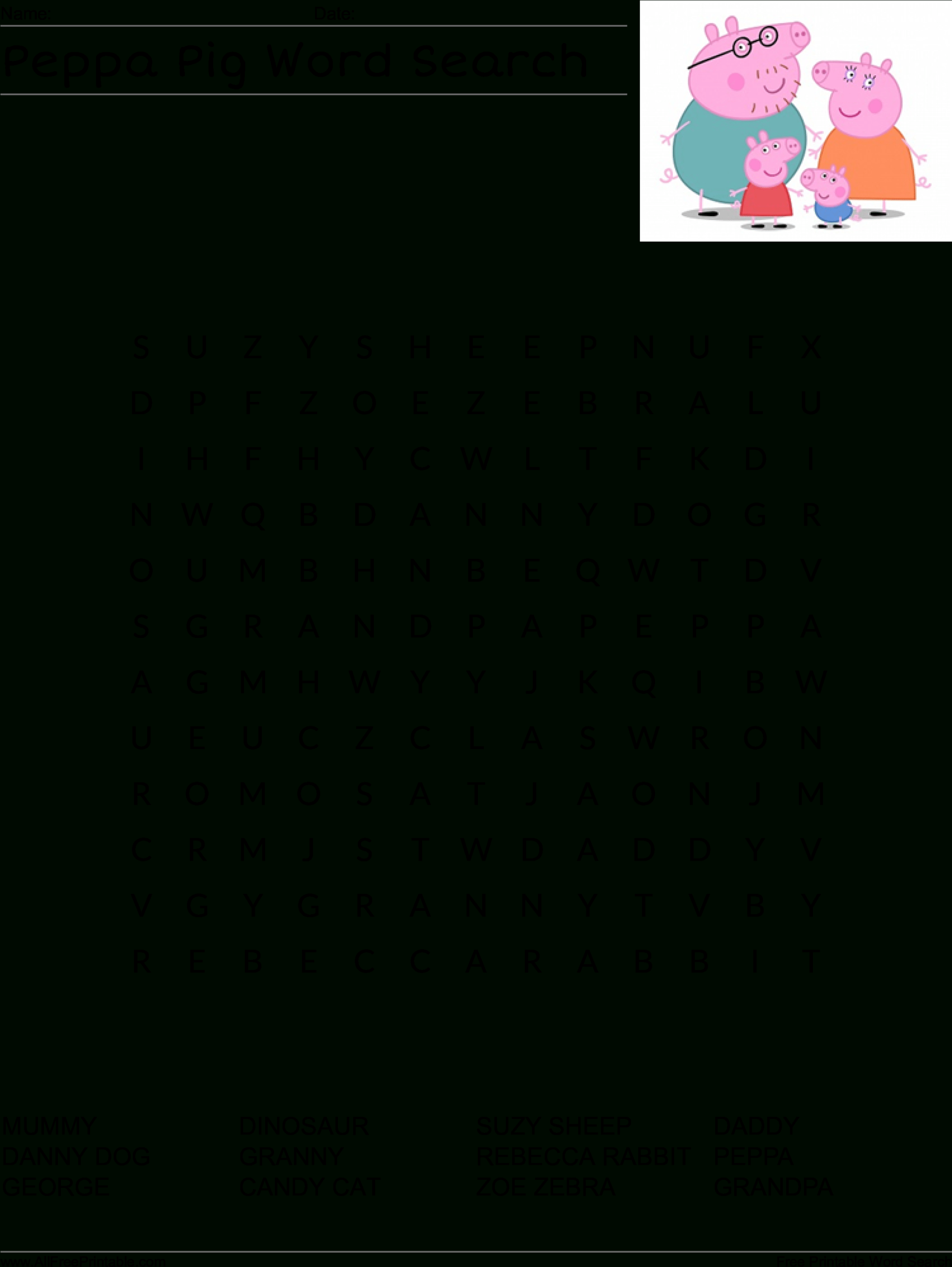 Download Free Peppa Pig Word Search Templates At – Daddy Pig Throughout Blank Word Search Template Free