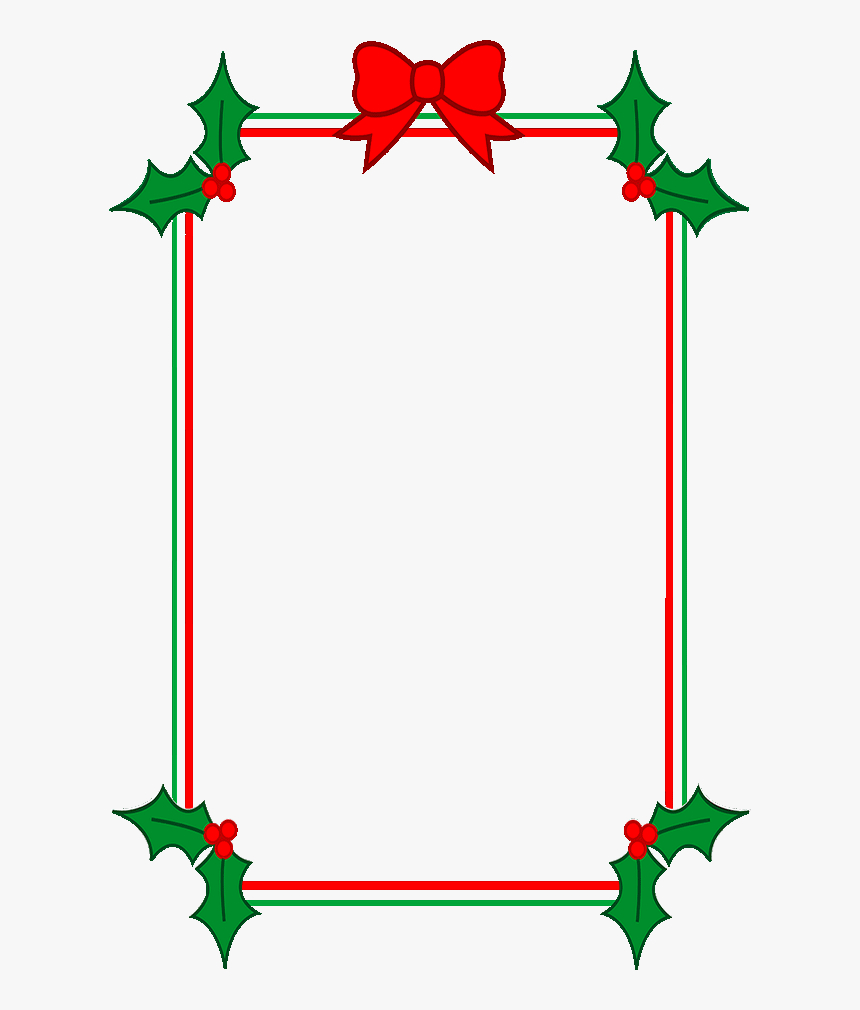 Download Holly Border Clipart - Christmas Border Template Intended For Christmas Border Word Template