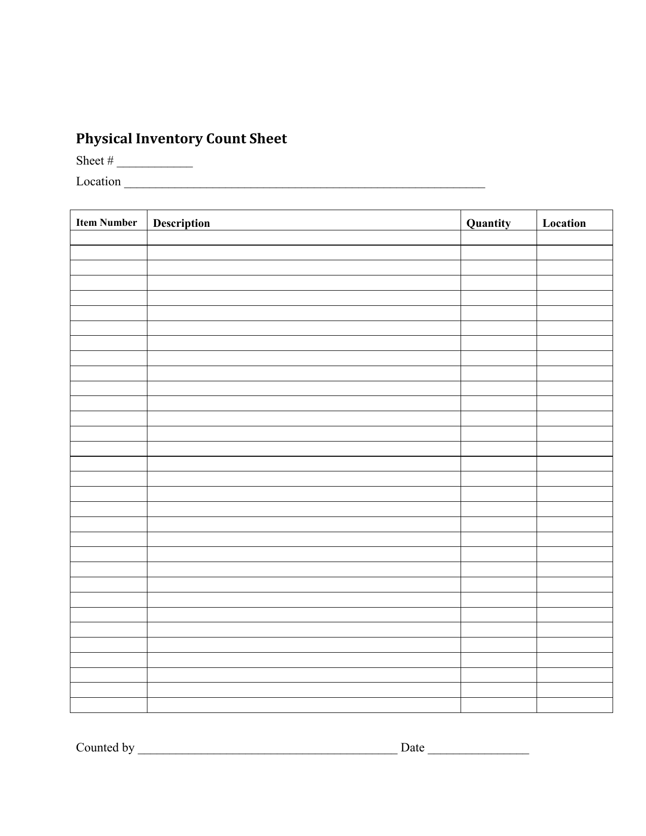 Download Inventory Checklist Template | Excel | Pdf | Rtf With Blank Checklist Template Pdf