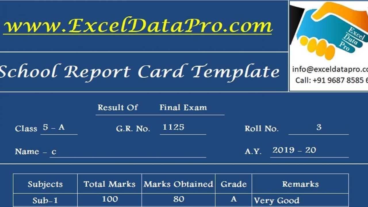 Download School Report Card And Mark Sheet Excel Template Inside School Report Template Free
