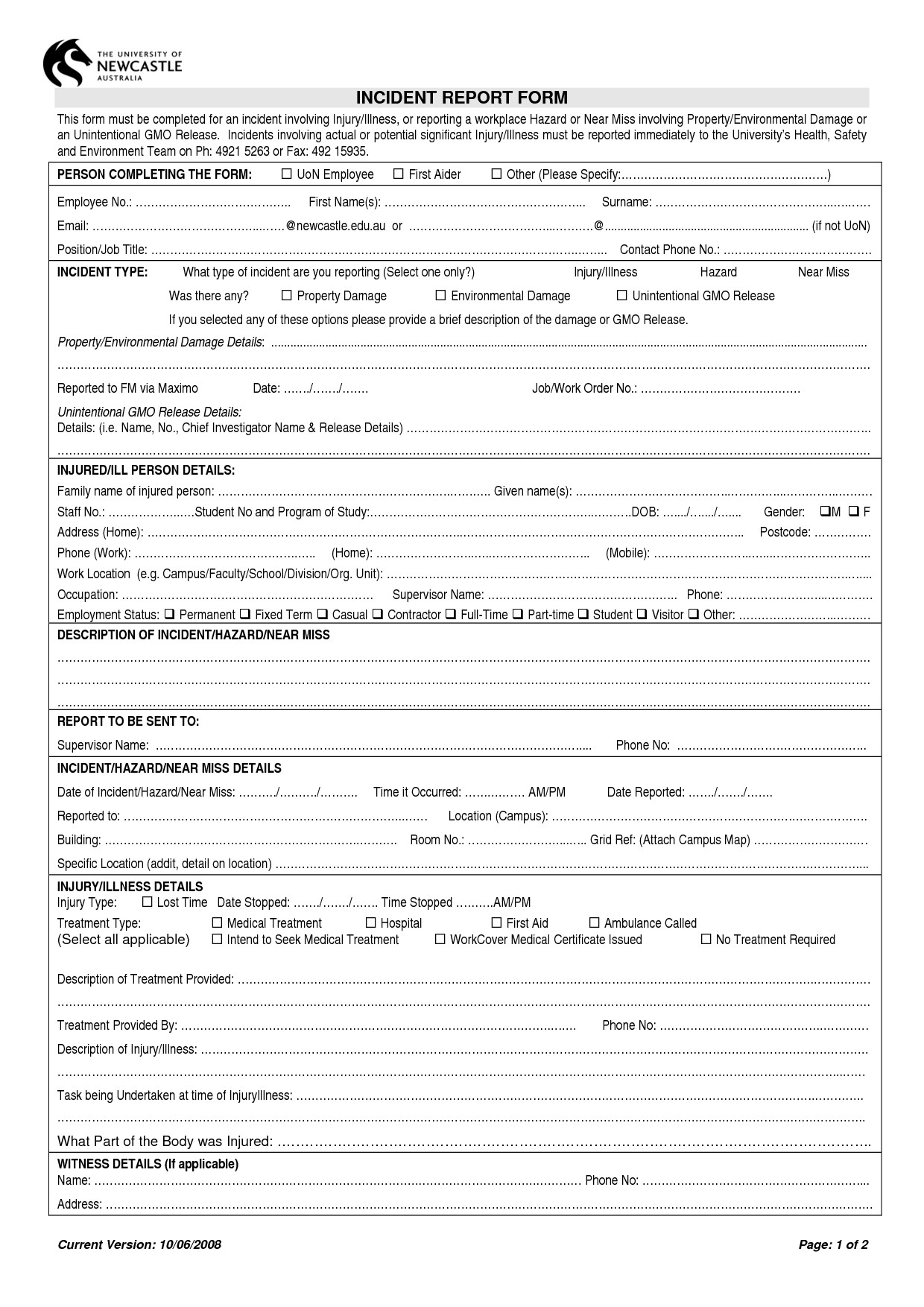Downloadtablet Desktop Original Size Back To Employee Pertaining To Incident Report Form Template Qld