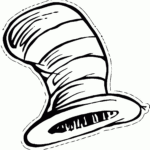 Dr Seuss Clipart Black And White Intended For Blank Cat In The Hat Template