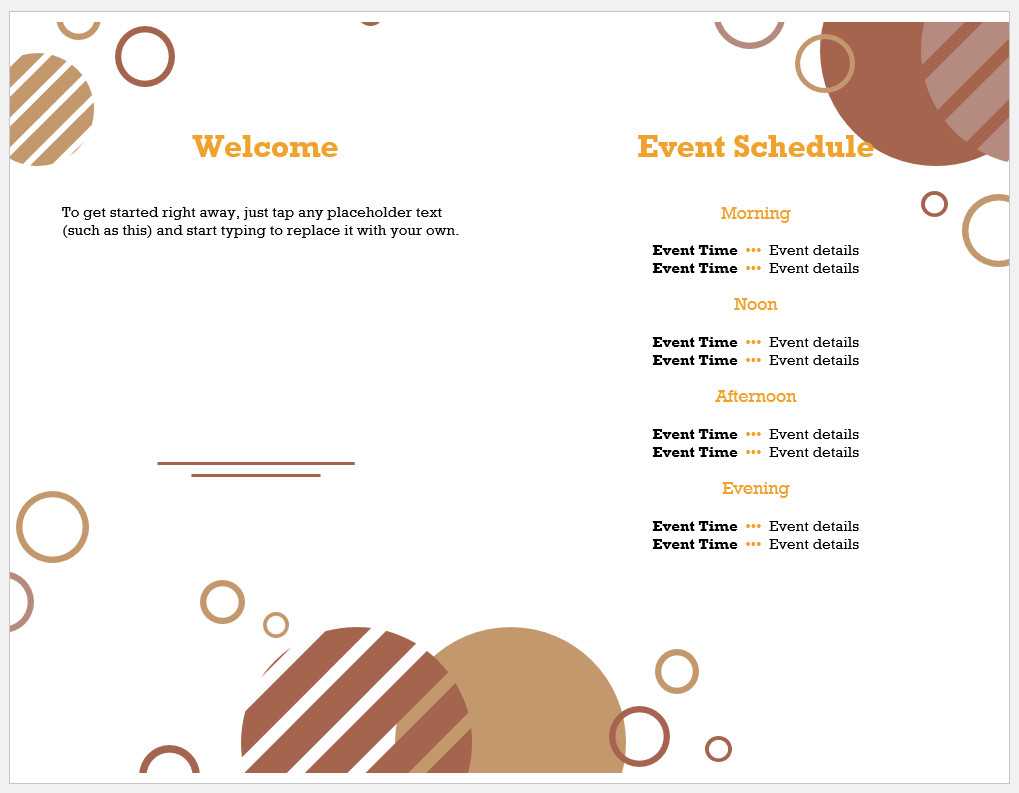 √ Free Printable Event Program Template | Templateral With Free Event Program Templates Word