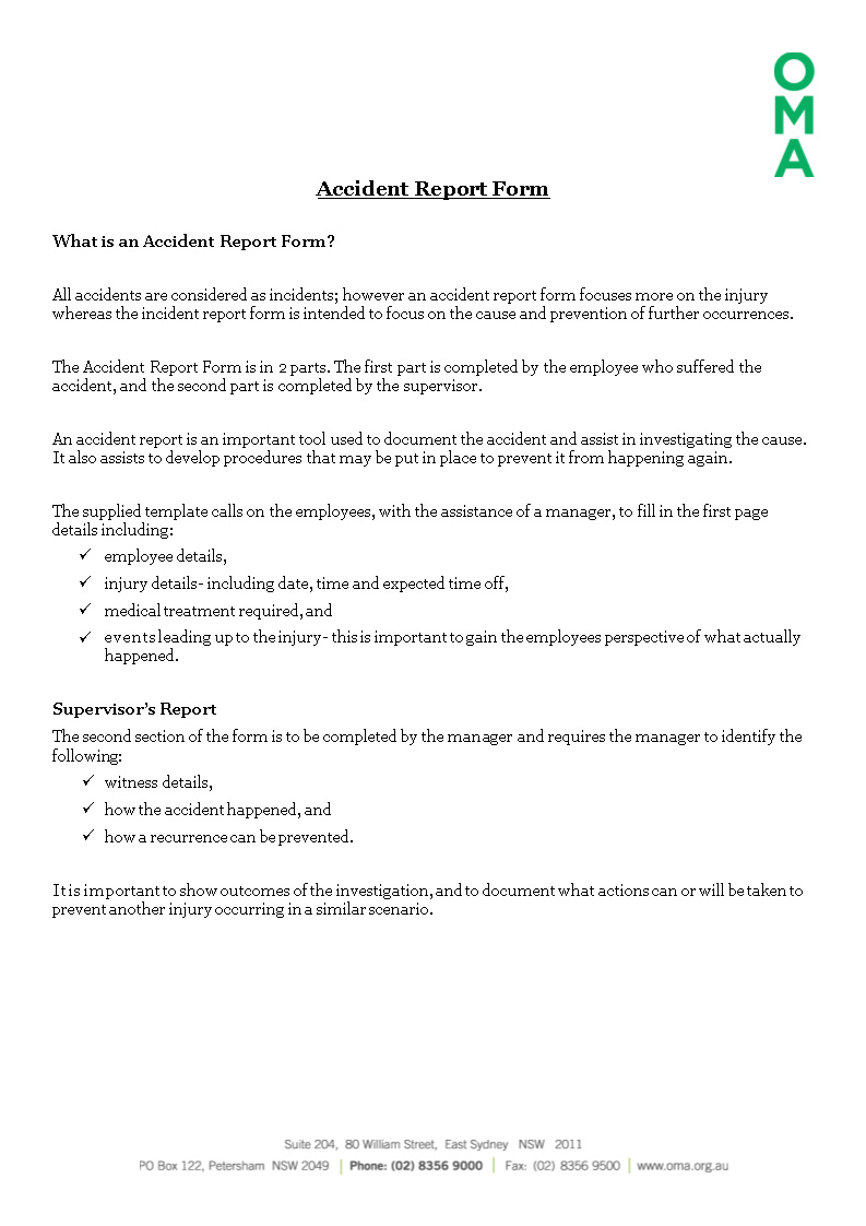 免费Construction Job Site Incident Report Form | 样本文件在 Intended For Construction Accident Report Template