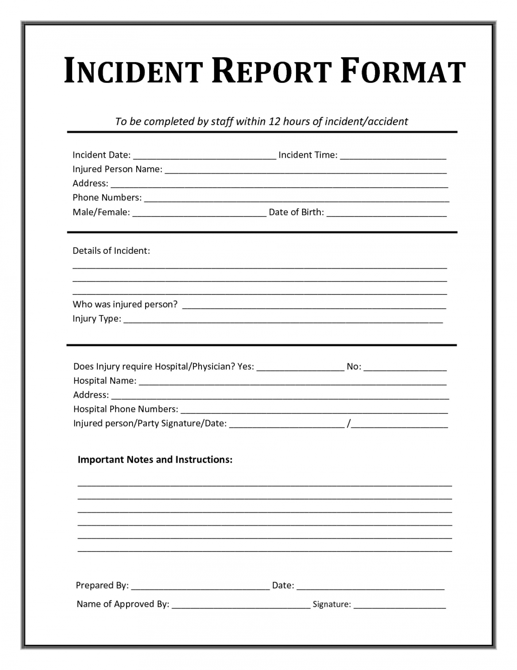 Editable 015 Template Ideas Employee Incident Report Form Regarding Incident Summary Report Template