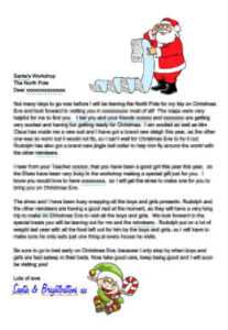 Editable Personalised Letter From Santa And Elf Studio And Word Doc Format  - Commercial Use intended for Letter From Santa Template Word