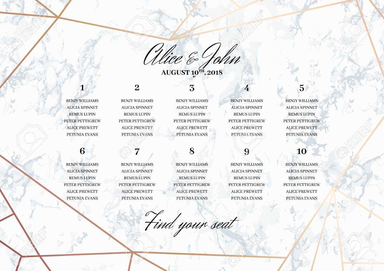 Elegant Wedding Seating Chart Poster Template 18 Best D I Y With Regard To Wedding Seating Chart Template Word