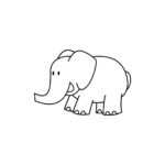 Elephant Shapes - Tim's Printables with Blank Elephant Template