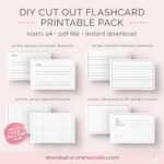 Emma's Studyblr — Free Diy Flashcards Printable Pack I've Throughout Free Printable Blank Flash Cards Template