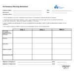 Employee Performance Planning Worksheet Template Example Within Performance Improvement Plan Template Word