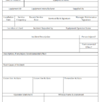 Equipment Incident Report Format | Samples | Word Document Intended For Incident Report Form Template Word