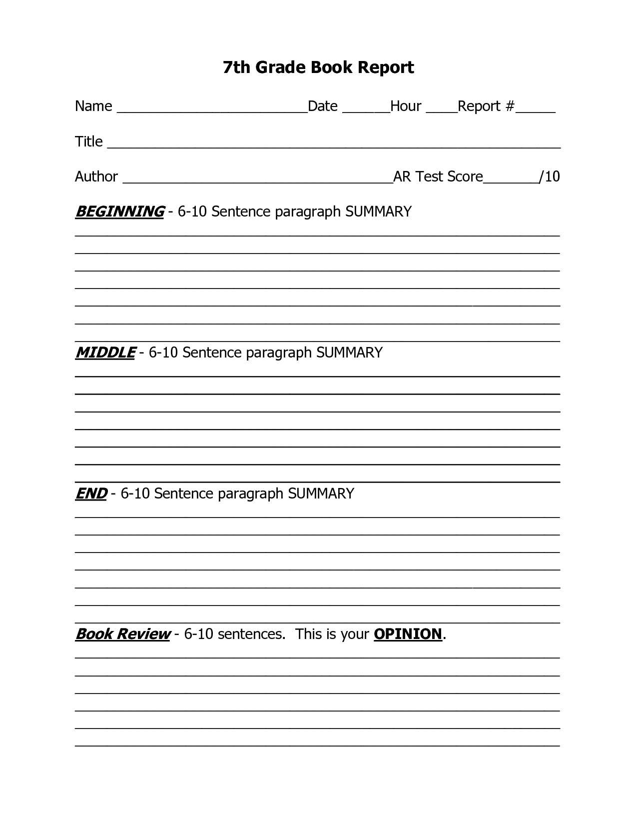 Essay Worksheets 5Th Grade | Printable Worksheets And Inside First Grade Book Report Template
