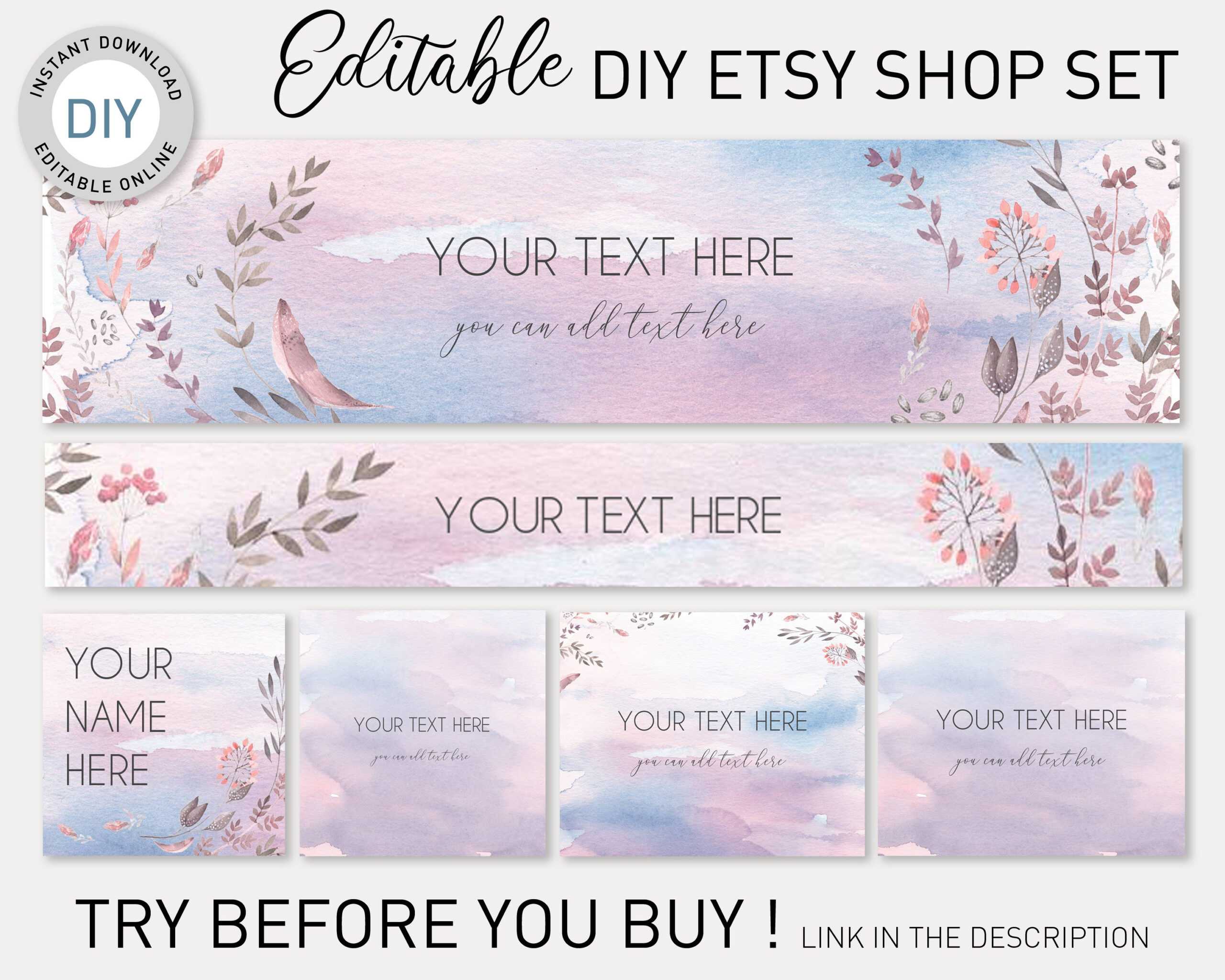 Etsy Banner Diy Template, Etsy Branding Kit, Etsy Shop Graphics, Shop  Banner Template, Etsy Cover Image, Etsy Cover Photo,templett Etsy Shop With Etsy Banner Template