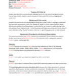 Evaluation Template 4 Within Speech And Language Report Template