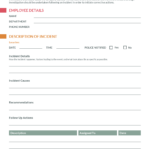 Event Incident Report Form – Tomope.zaribanks.co With Regard To Employee Incident Report Templates