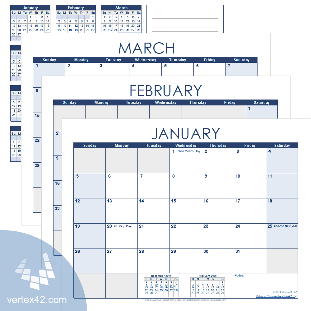 Excel Calendar Template For 2020 And Beyond Within Personal Word Wall Template