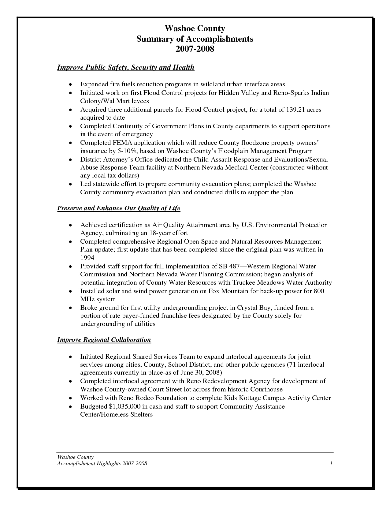 Exceptional Annual Accomplishment Report Summary Sample For With Summary Annual Report Template