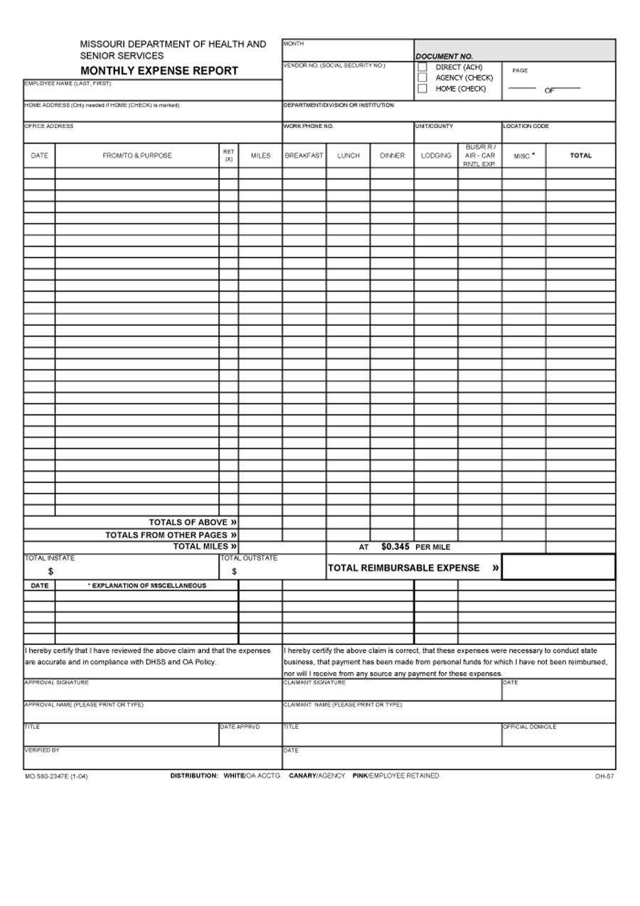 Expense Report Template Expenses Spreadsheet Templates To In Ar Report Template