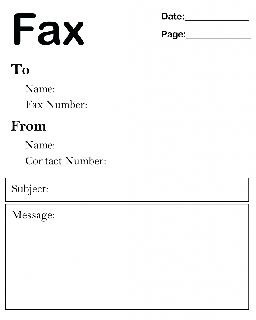 😄free Printable Standard Fax Cover Sheet Template😄 Inside Fax Cover Sheet Template Word 2010