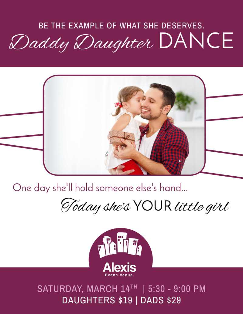 Father Daughter Dance Flyer Template Intended For Dance Flyer Template Word