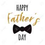 Fathers Day Banner Design With Lettering, Black Bow Tie Butterfly For Tie Banner Template