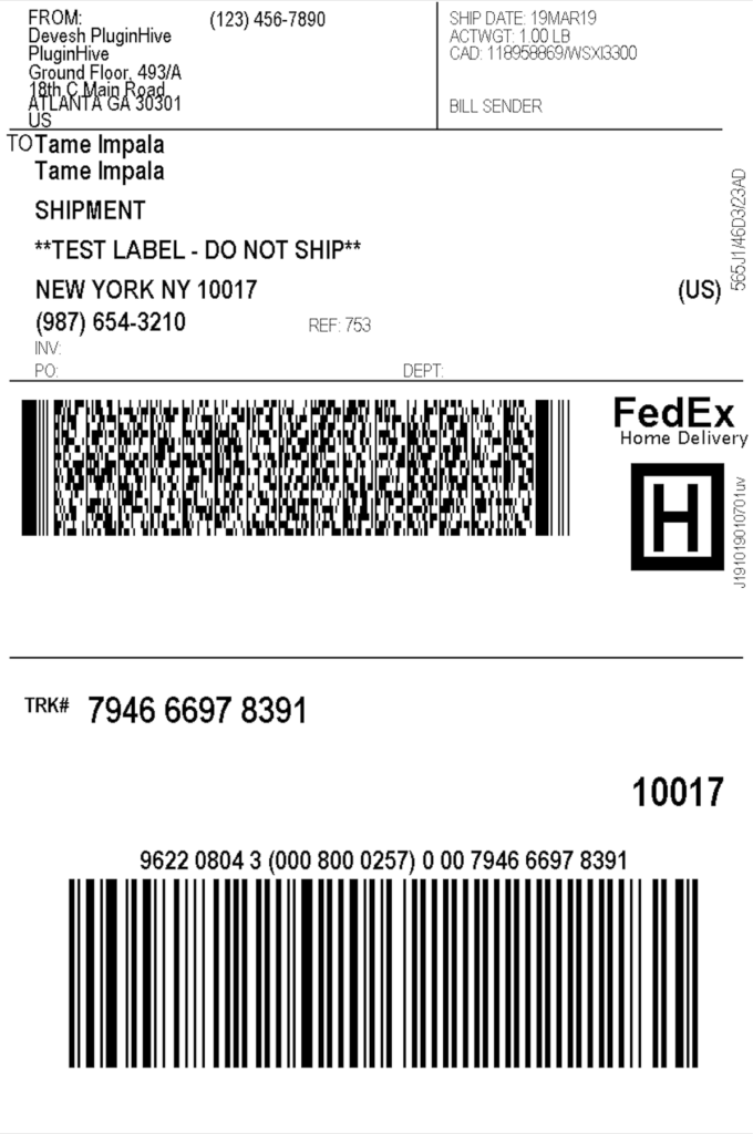 Fedex Label Template Word - Sample Design Templates