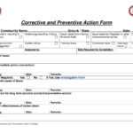 Ff964 Corrective And Preventive Action Example 3A Usable For Corrective Action Report Template
