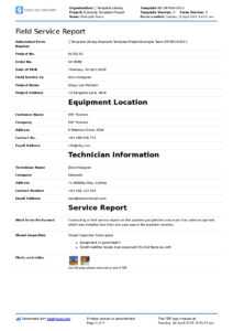 Field Service Report Template (Better Format Than Word for Field Report Template