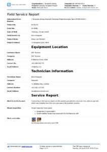 Field Service Report Template (Better Format Than Word regarding Technical Service Report Template