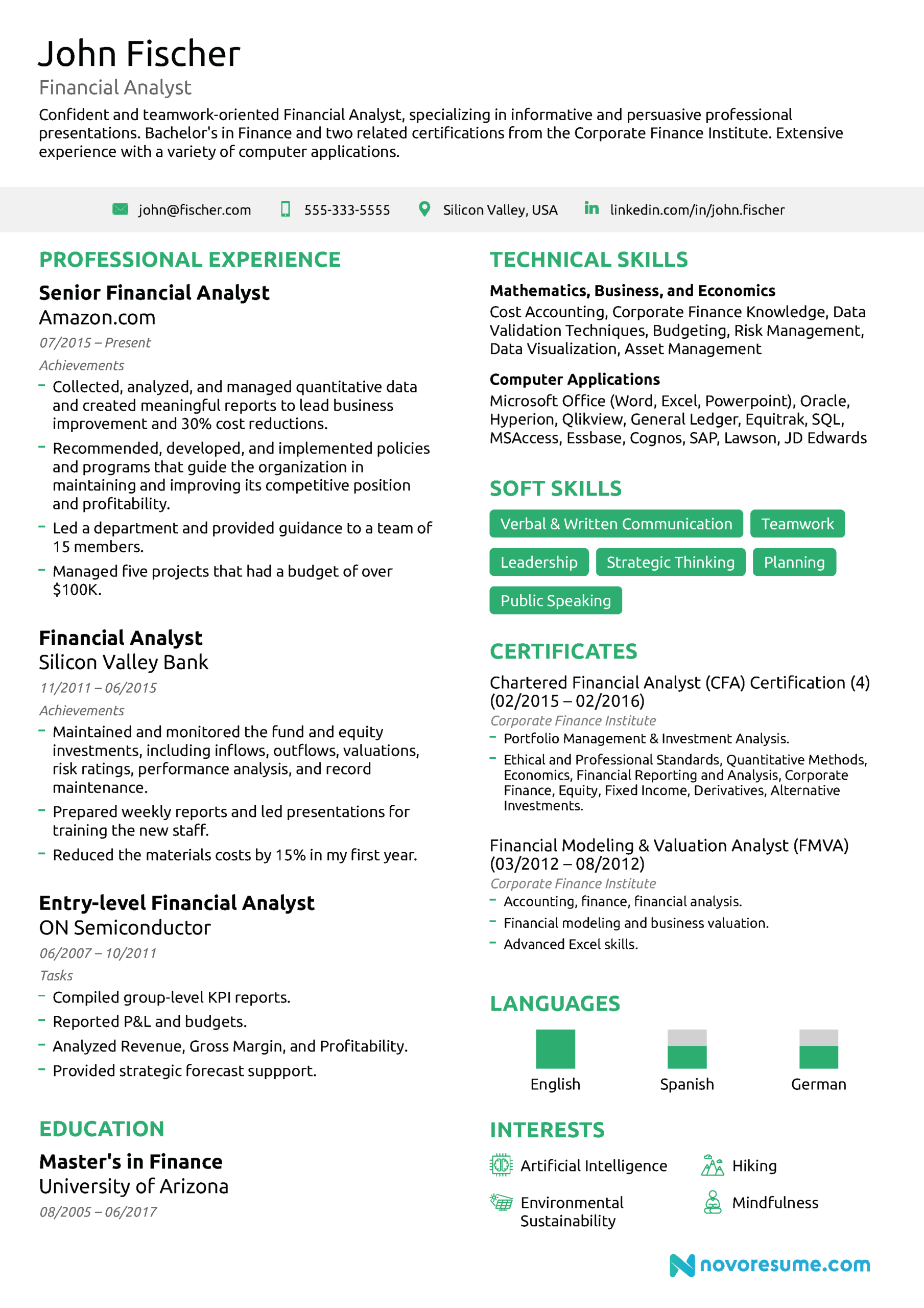 Financial Analyst Resume [The Ultimate 2020 Guide] Within Stock Analysis Report Template